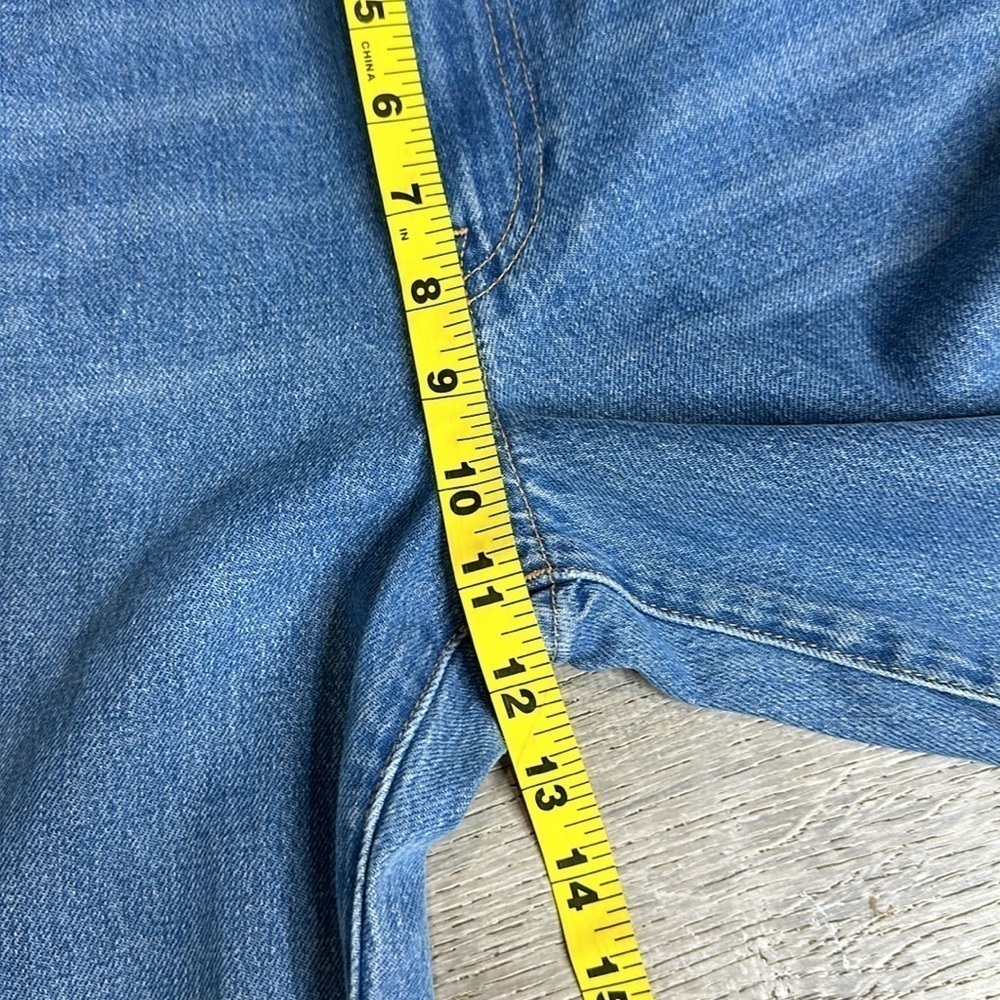 NEW Madewell x ISKO Patchwork Rigid Frayed Flare Jeans Sz 26 - Picture 11 of 13